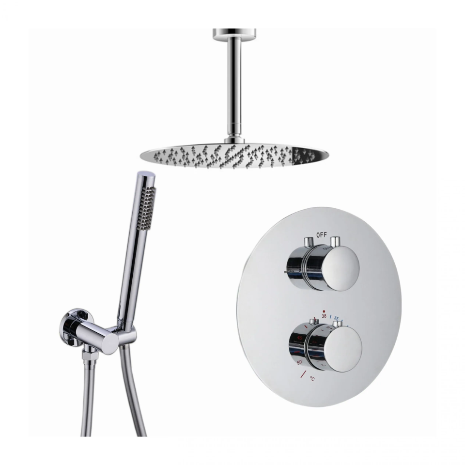 Shower Set Othello PLAFOND uitvoering Diverse Maten Chroom