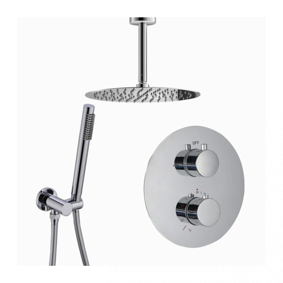 Shower Set Othello PLAFOND uitvoering Diverse Maten RVS