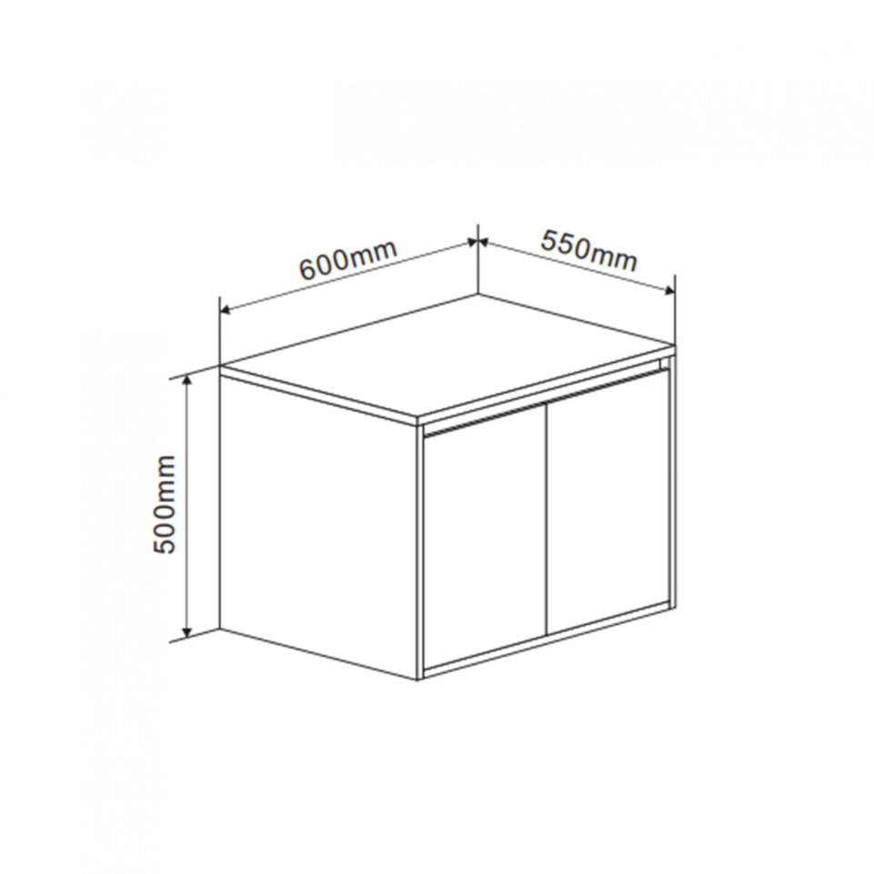 Onderkast Belluno 60cm Beton (Look)