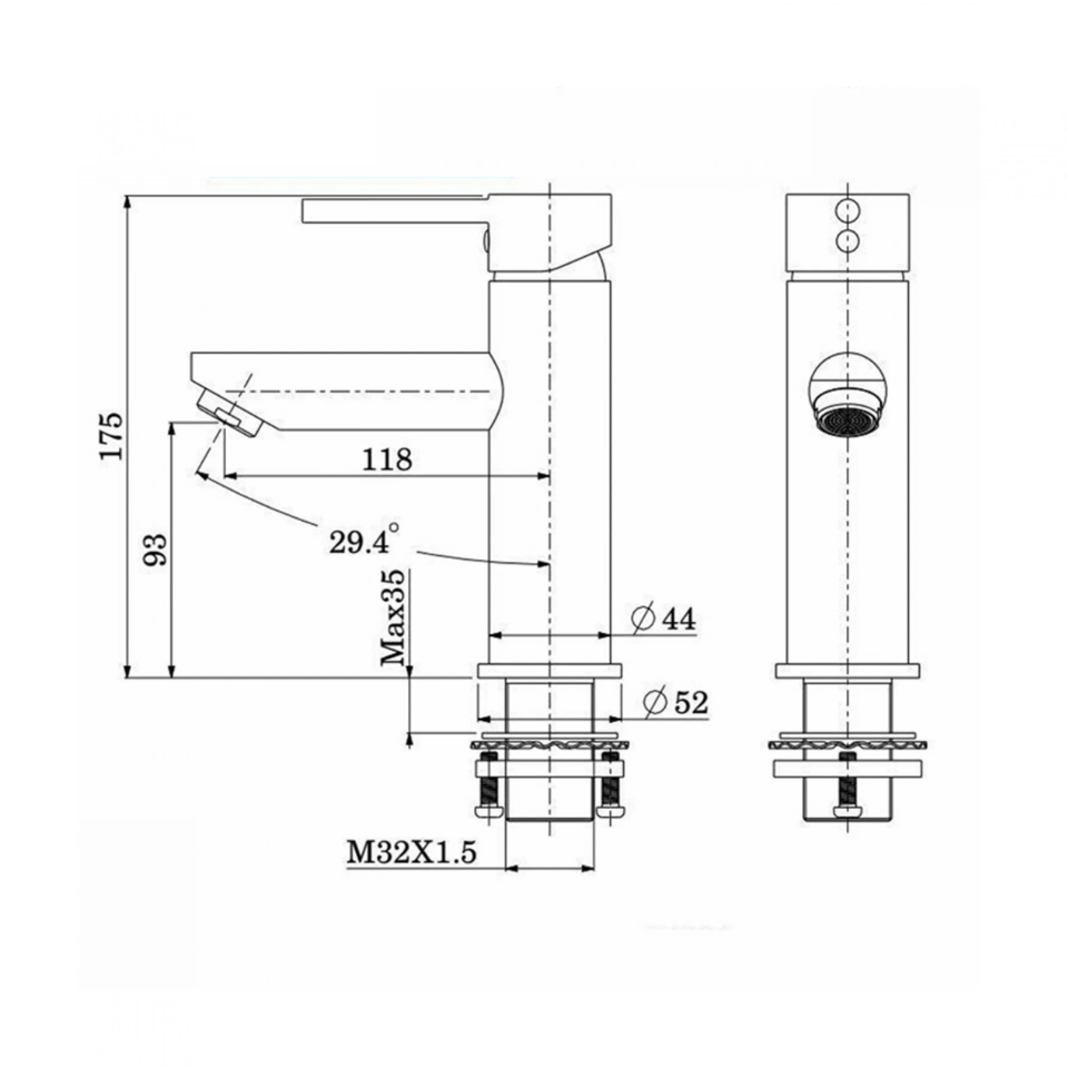 Wastafelkraan Atalo Gun Metal